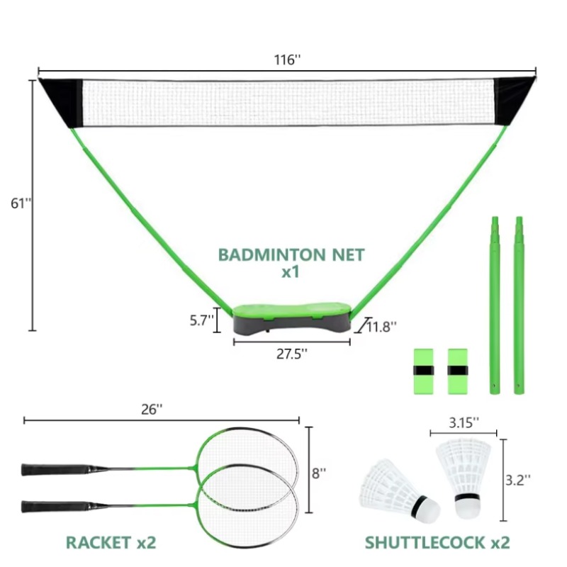 Juego portátil para deportes d - Badminton Set Garden reseña y precio