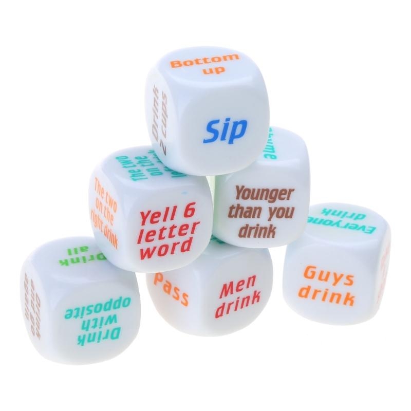 Juego dados para vino, 6 uds., - Party Games Adults Drinking reseña y precio
