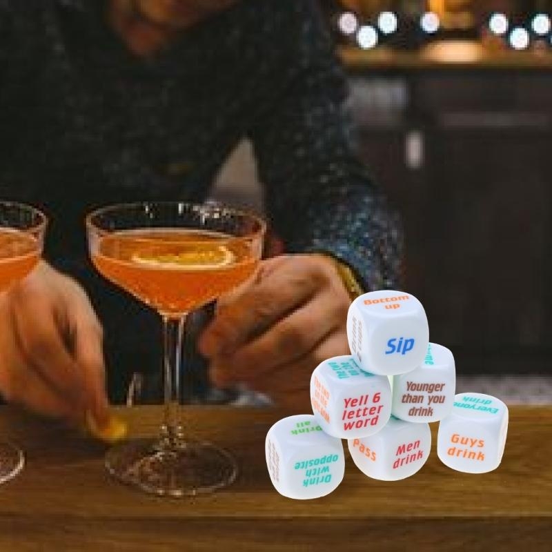 Juego dados para vino, 6 uds., - Party Games Adults Drinking reseña y precio