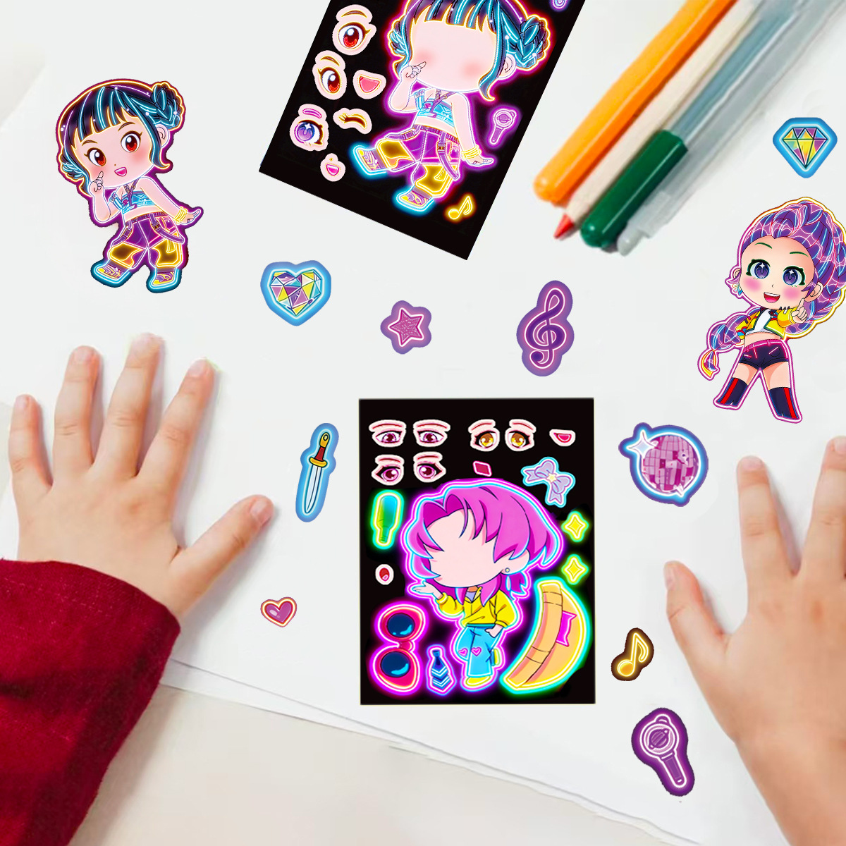 8 pegatinas divertidas para ni - Party Games Music reseña y precio